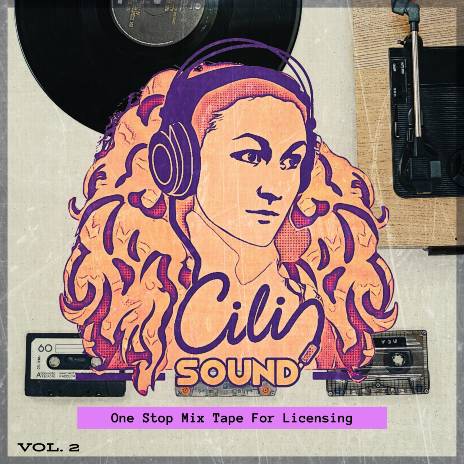 Album cover art for One Stop Mix Tape volume 2 from music producer focusing on sync licensing music Cecilia Cili Mörnhed.